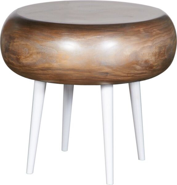 Приставной столик деревянный с белыми ножками Moises