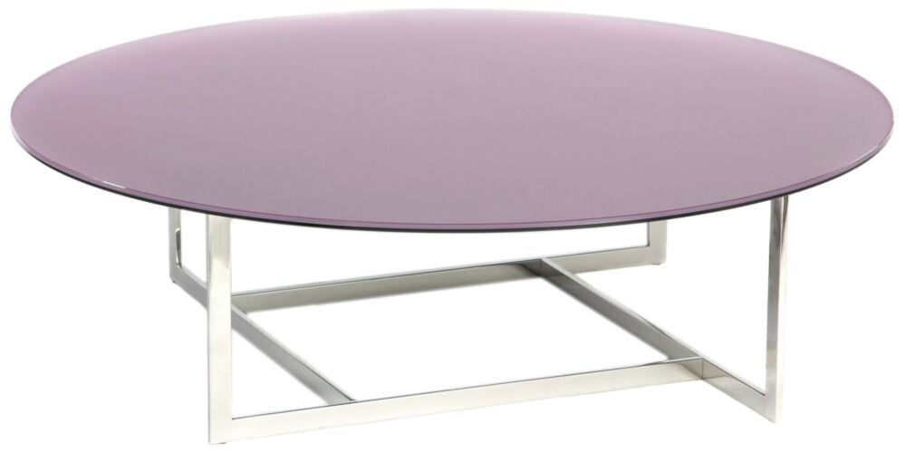 Журнальный столик дизайнерский фиолетовый с ножками хром 120 см Woodstock