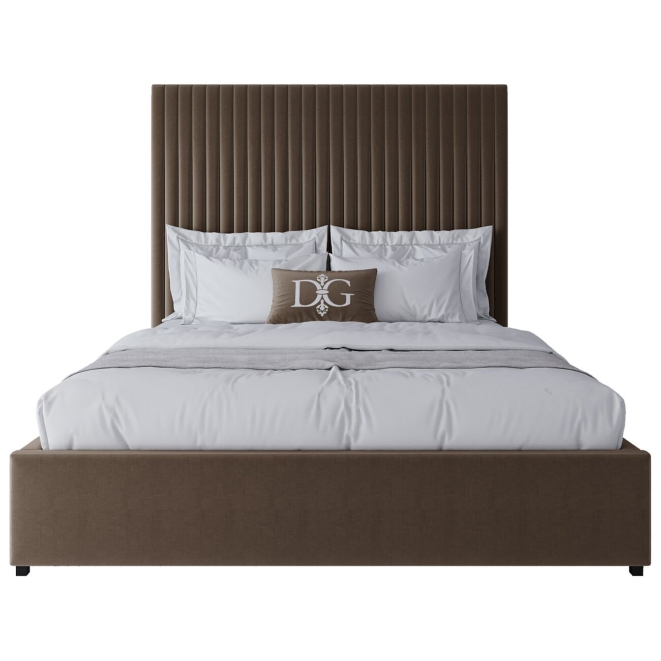 Кровать двуспальная 160х200 коричневая Mora - изображение 2