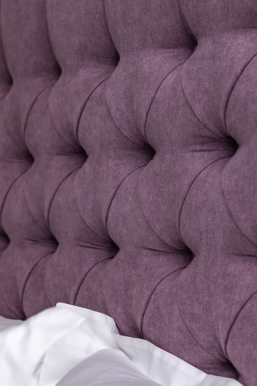 Кровать двуспальная 180х200 без гвоздиков фиолетовая Hugo - изображение 10