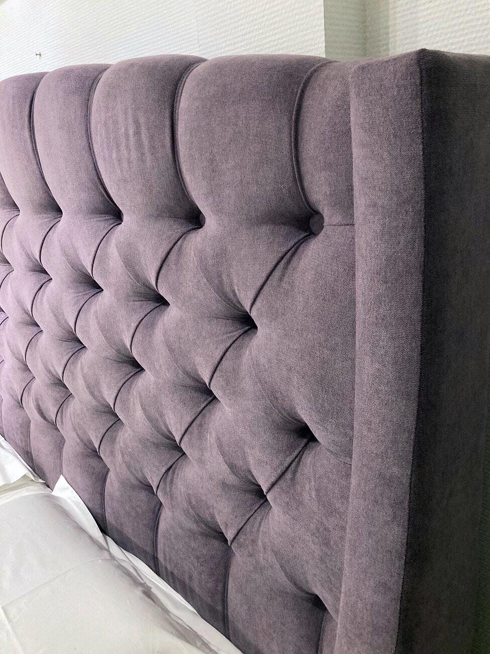 Кровать двуспальная 180х200 без гвоздиков фиолетовая Hugo - изображение 2