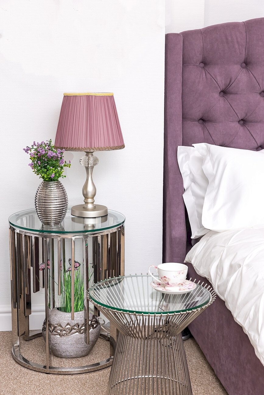 Кровать двуспальная 180х200 без гвоздиков фиолетовая Hugo - изображение 7