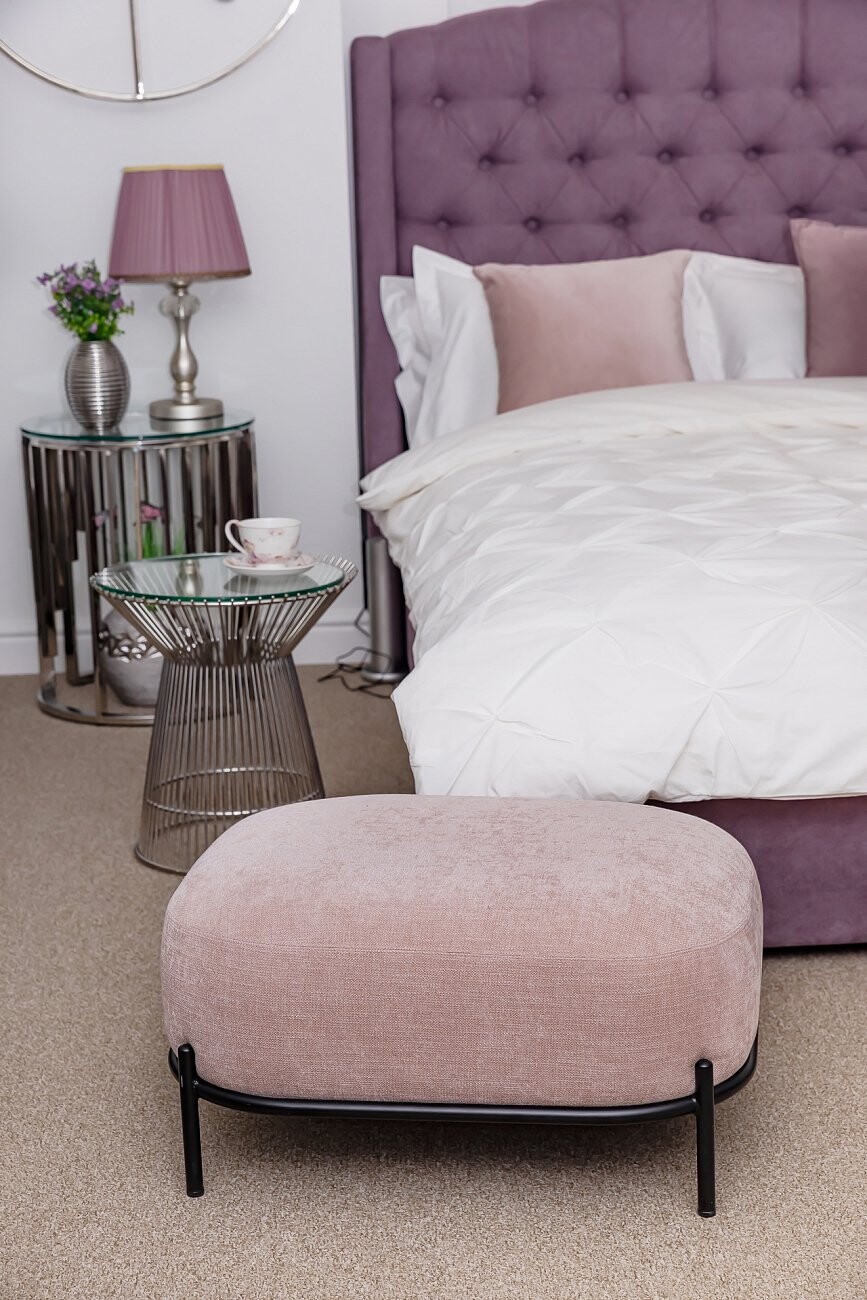 Кровать двуспальная 180х200 без гвоздиков фиолетовая Hugo - изображение 8