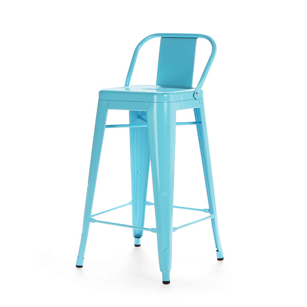 Полубарный стул со спинкой голубой Marais Color - изображение 1