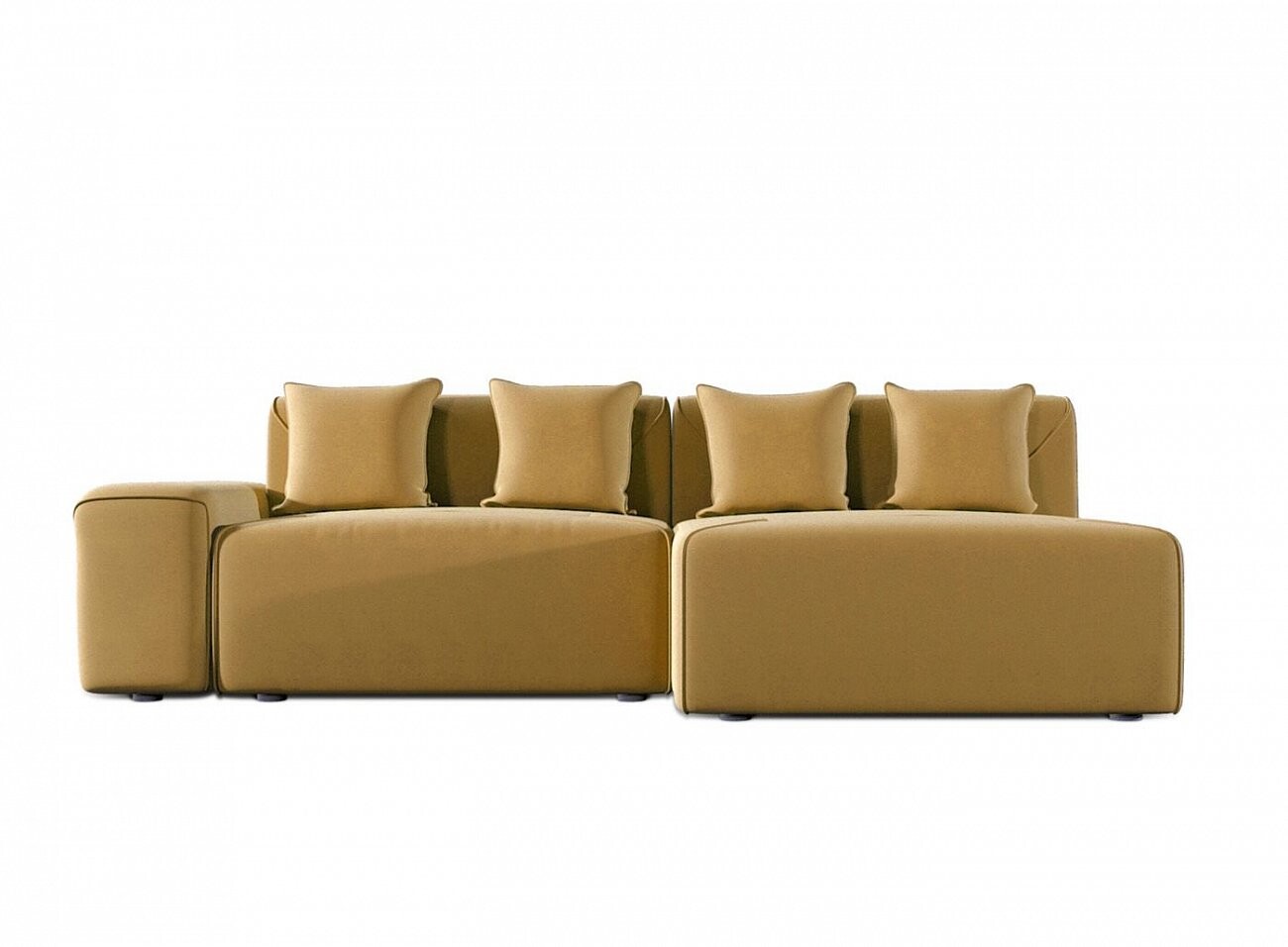 Диван-кровать угловой трехместный с подушками светло-коричневый Relax -купить за 128440 руб в интернет-магазине DG-Home