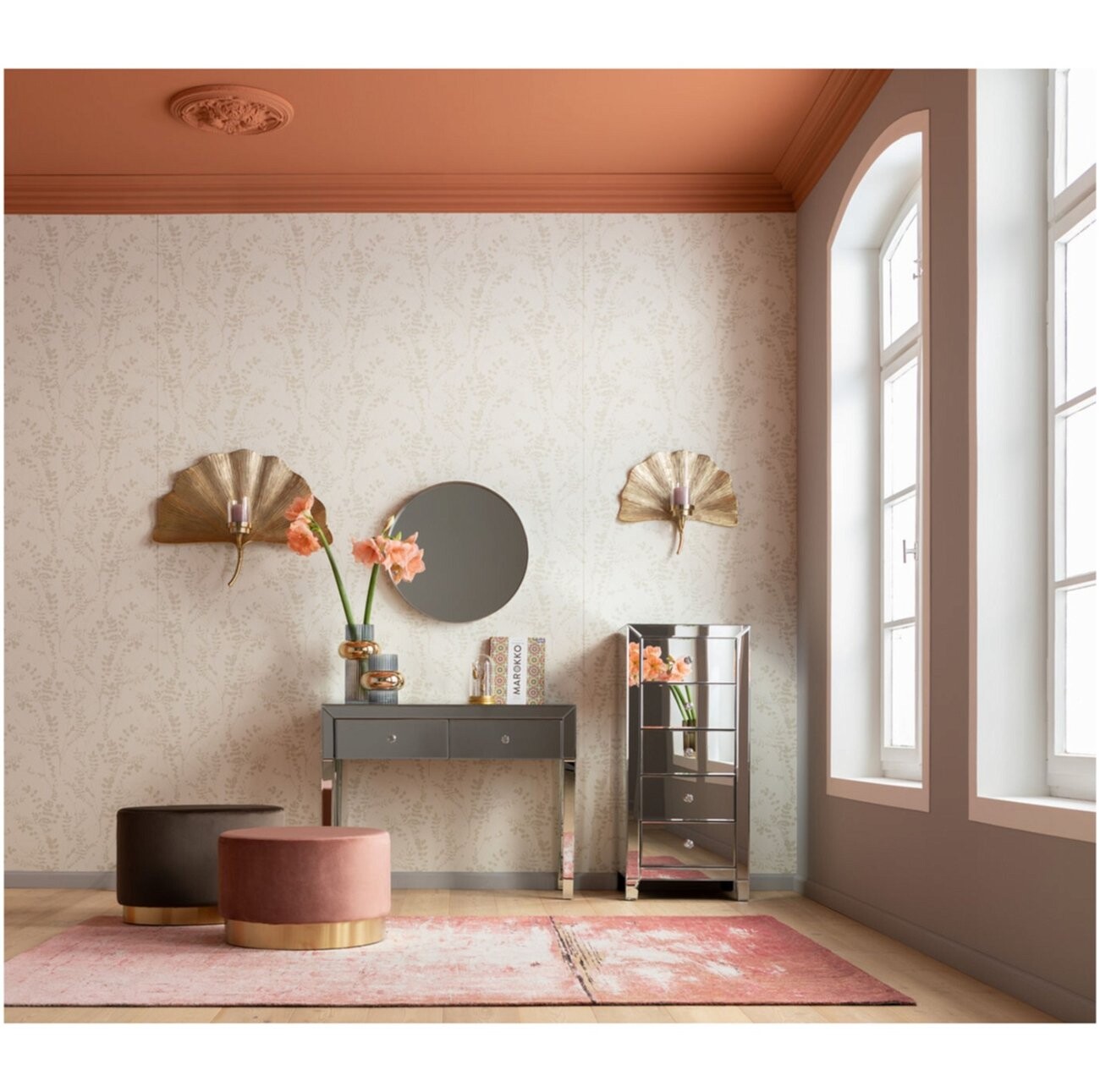 Зеркало настенное круглое 60 см серебро Curve - изображение 2