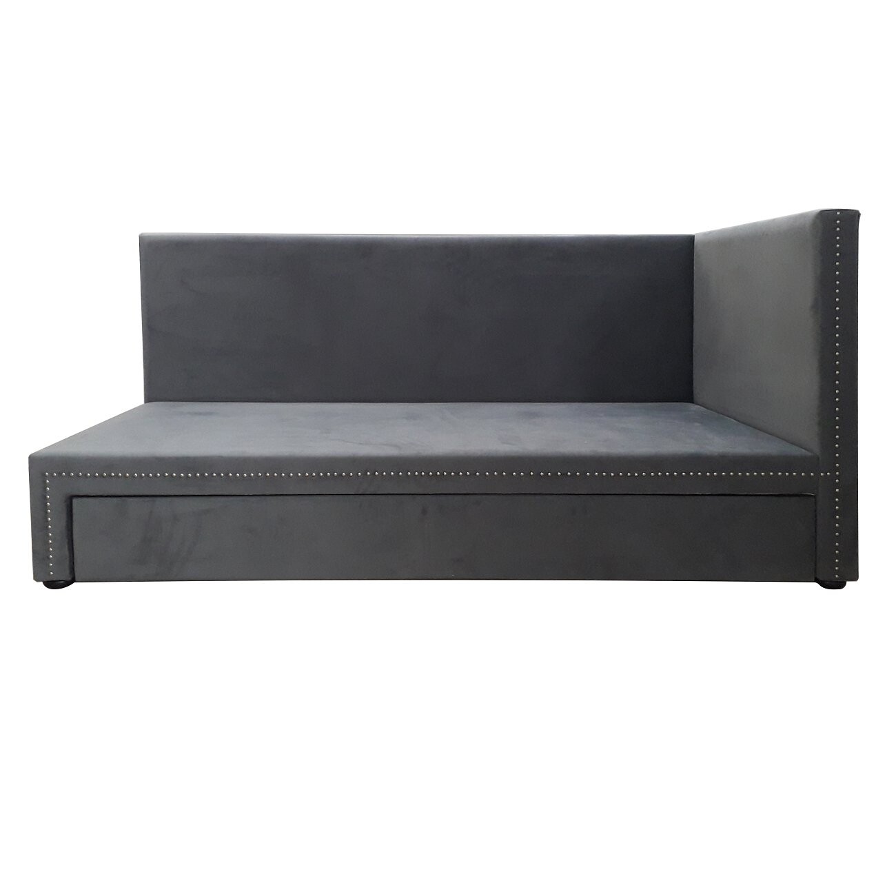 Диван-кровать 90х200 см с дополнительным местом серый Taliya Р - изображение 4