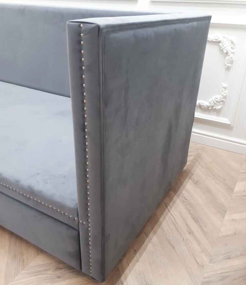 Диван-кровать 90х200 см с дополнительным местом серый Taliya Р - изображение 7