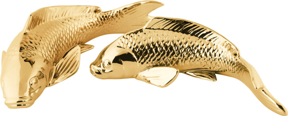 Настенный декор рыбка Mirror Fish gold middle