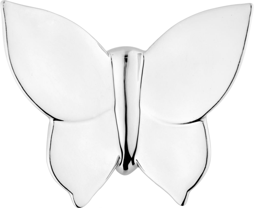 Декоративная бабочка Wings silver big