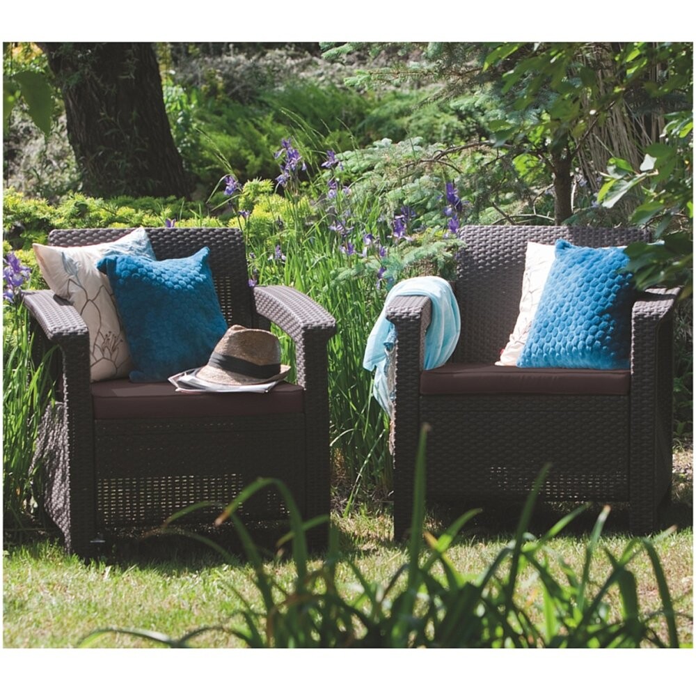 Комплект мебели Corfu Duo Set. Мебель из искусственного ротанга Corfu Fiesta. Keter мебель. Комплект мебели Ялта ротанг.