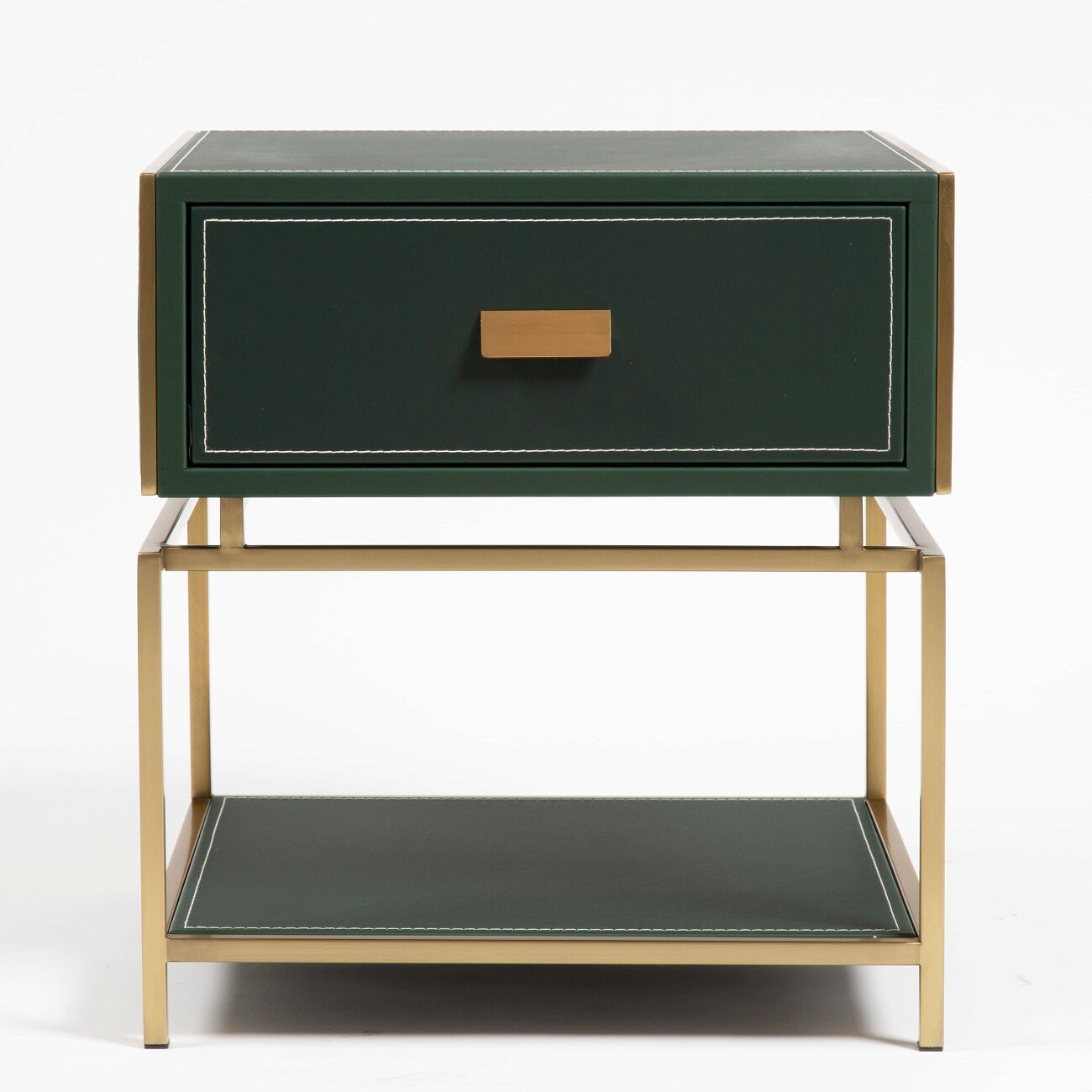 Прикроватная тумбочка с ящиком зеленая "Арабель" - изображение 2