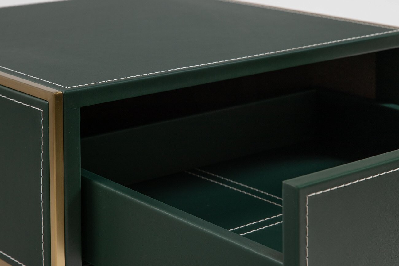 Прикроватная тумбочка с ящиком зеленая "Арабель" - изображение 4
