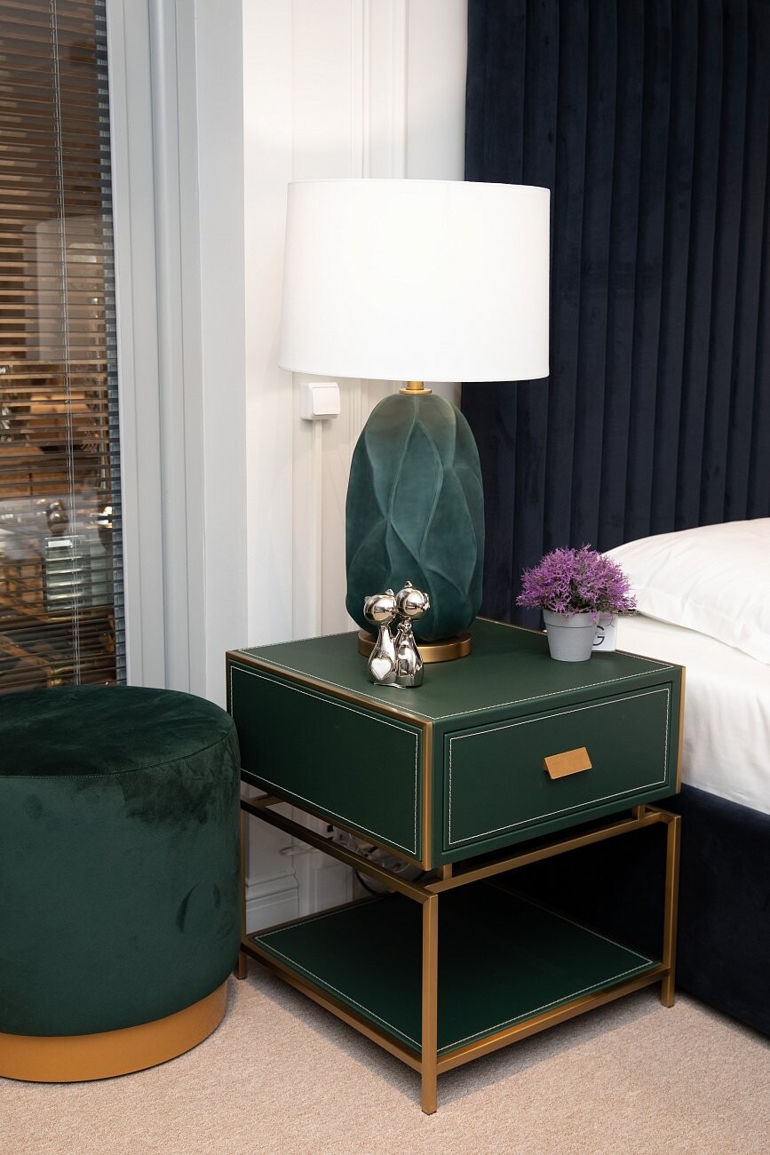 Прикроватная тумбочка с ящиком зеленая "Арабель" - изображение 5