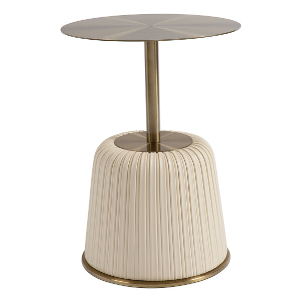 Кофейный столик круглый "Крем-брюле" пудровый 40 см  - изображение 1