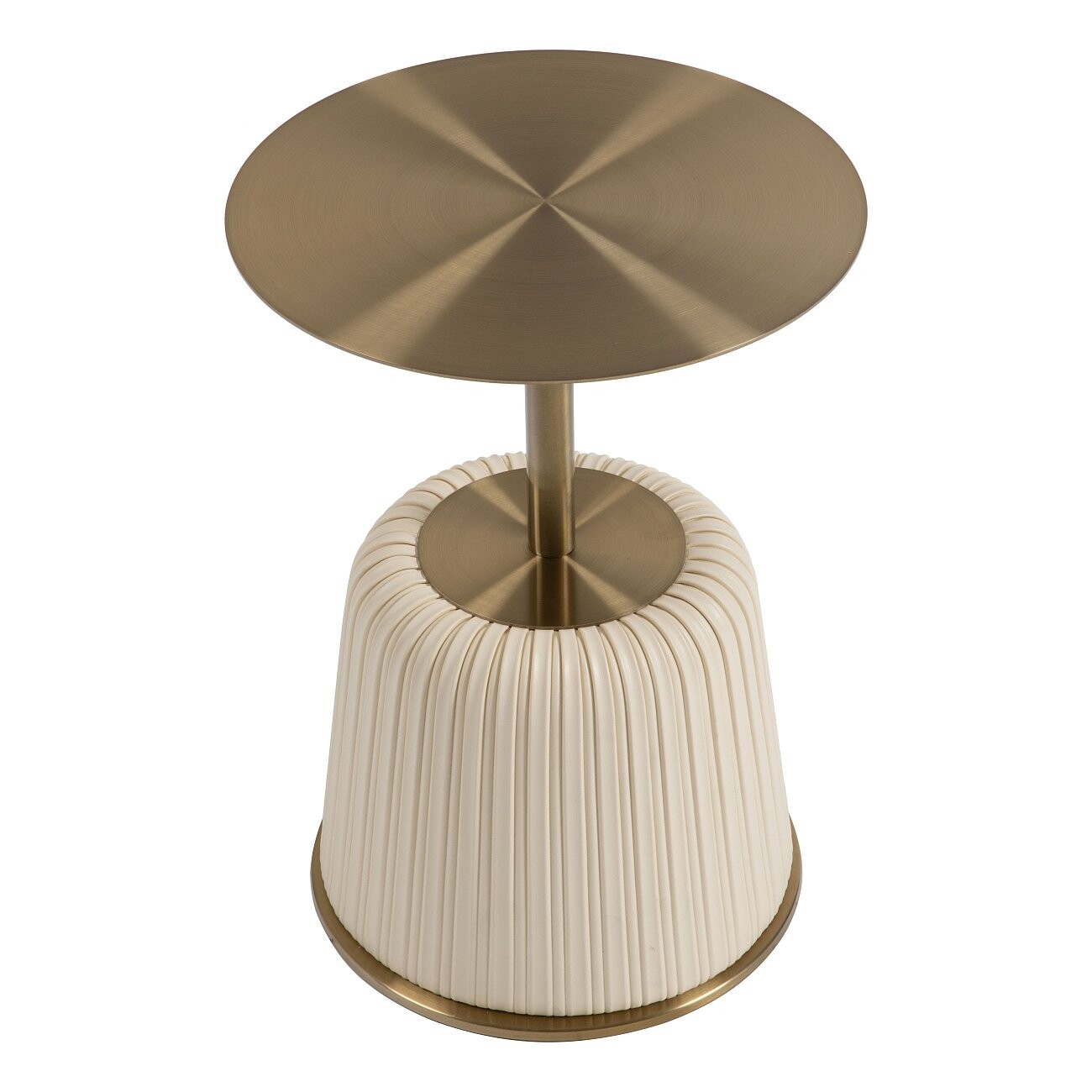 Кофейный столик круглый "Крем-брюле" пудровый 40 см  - изображение 2