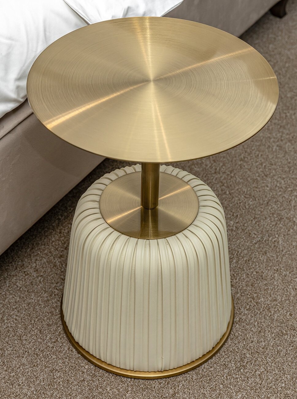 Кофейный столик круглый "Крем-брюле" пудровый 40 см  - изображение 7