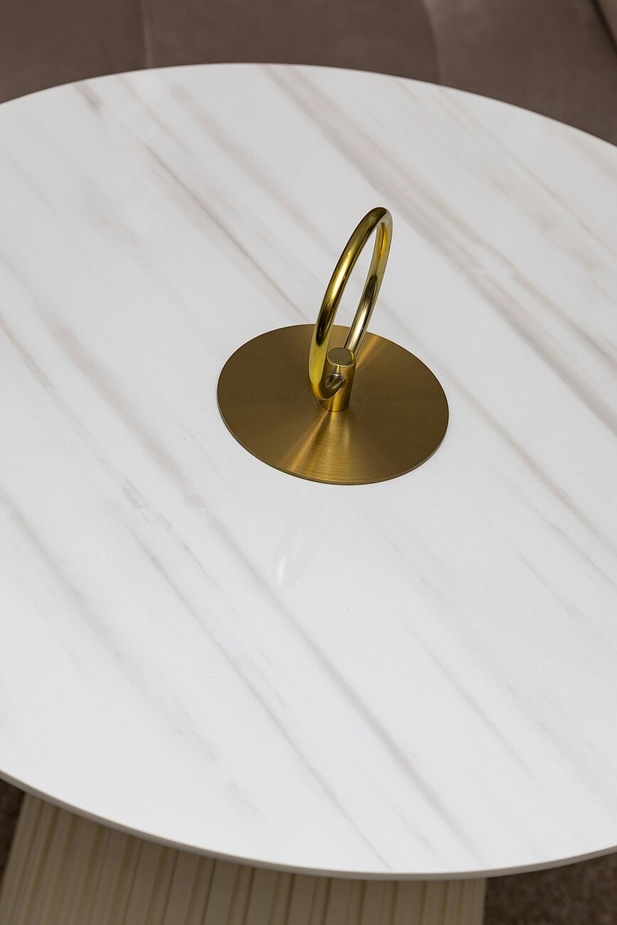 Кофейный столик "Крем-брюле" молочный 60 см - изображение 7