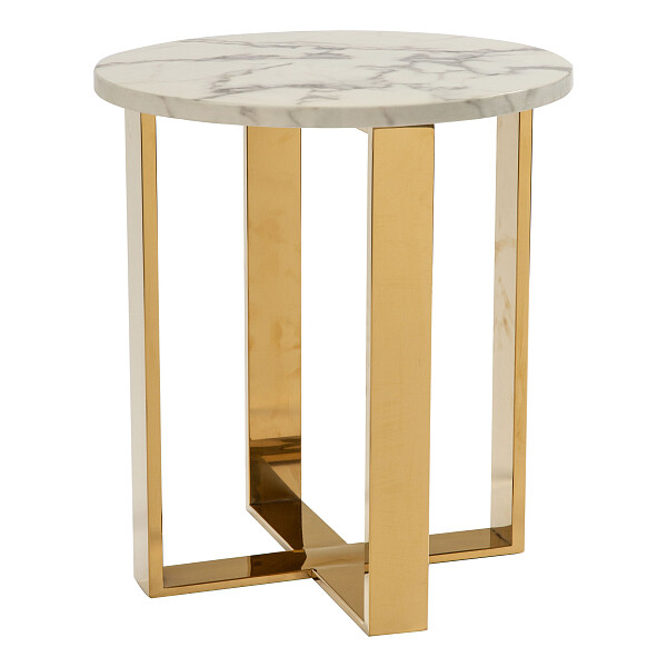 Кофейный столик круглый "Амеди" 46 см золото - изображение 1