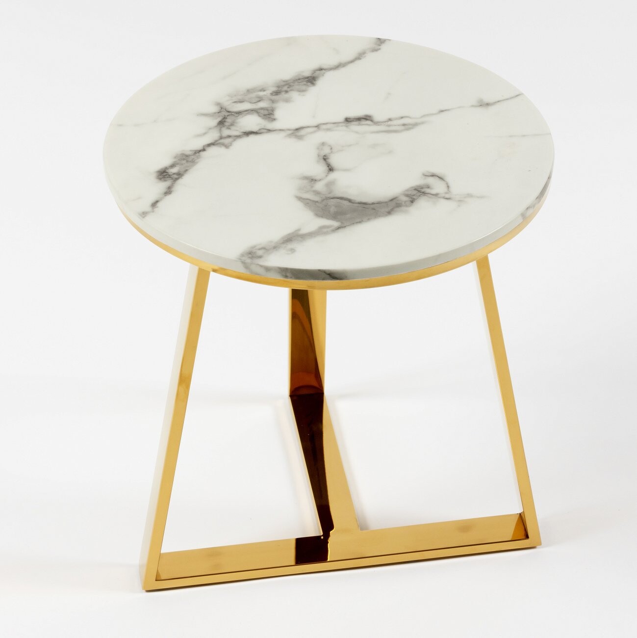 Кофейный столик "Поль" 50 см золото - изображение 2