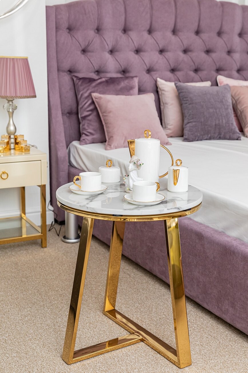 Кофейный столик "Поль" 50 см золото - изображение 5