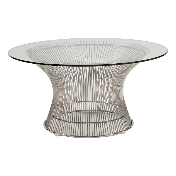 Журнальный столик круглый "Марит" серебро 80 см - изображение 1