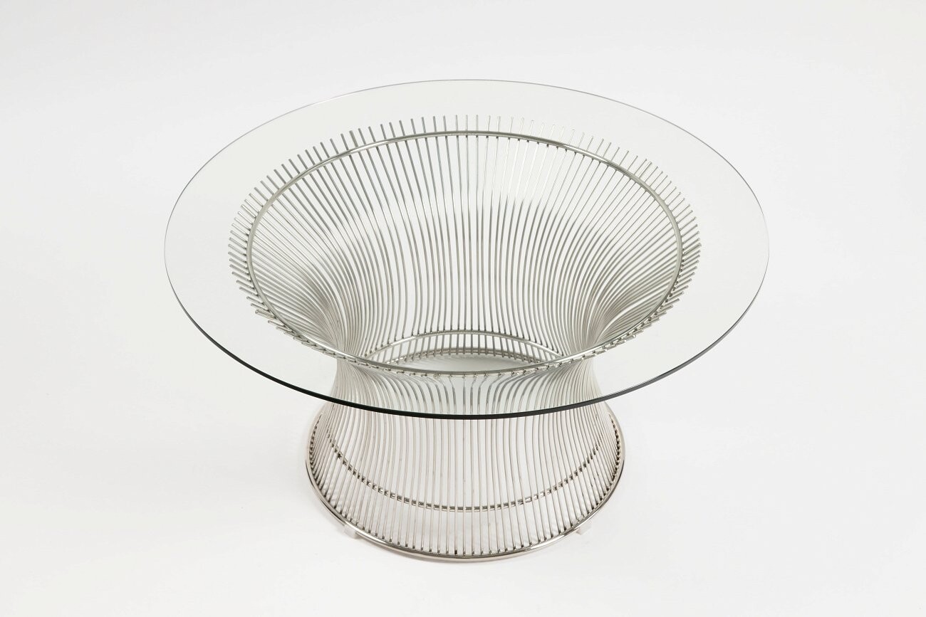 Журнальный столик круглый "Марит" серебро 80 см - изображение 2