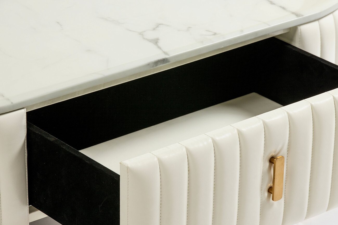 Кофейный столик белый с ящиком "Рианна" - изображение 3