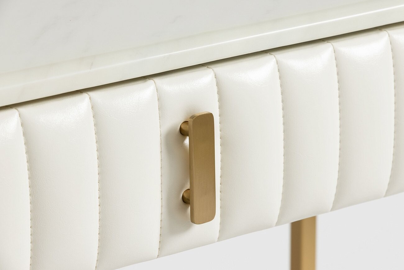 Консоль с мраморной столешницей "Рианна" белая - изображение 2