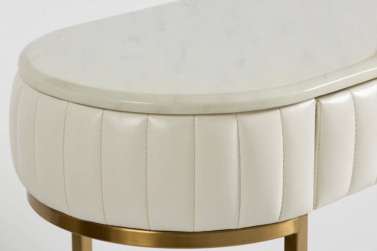 Консоль с мраморной столешницей "Рианна" белая - изображение 4