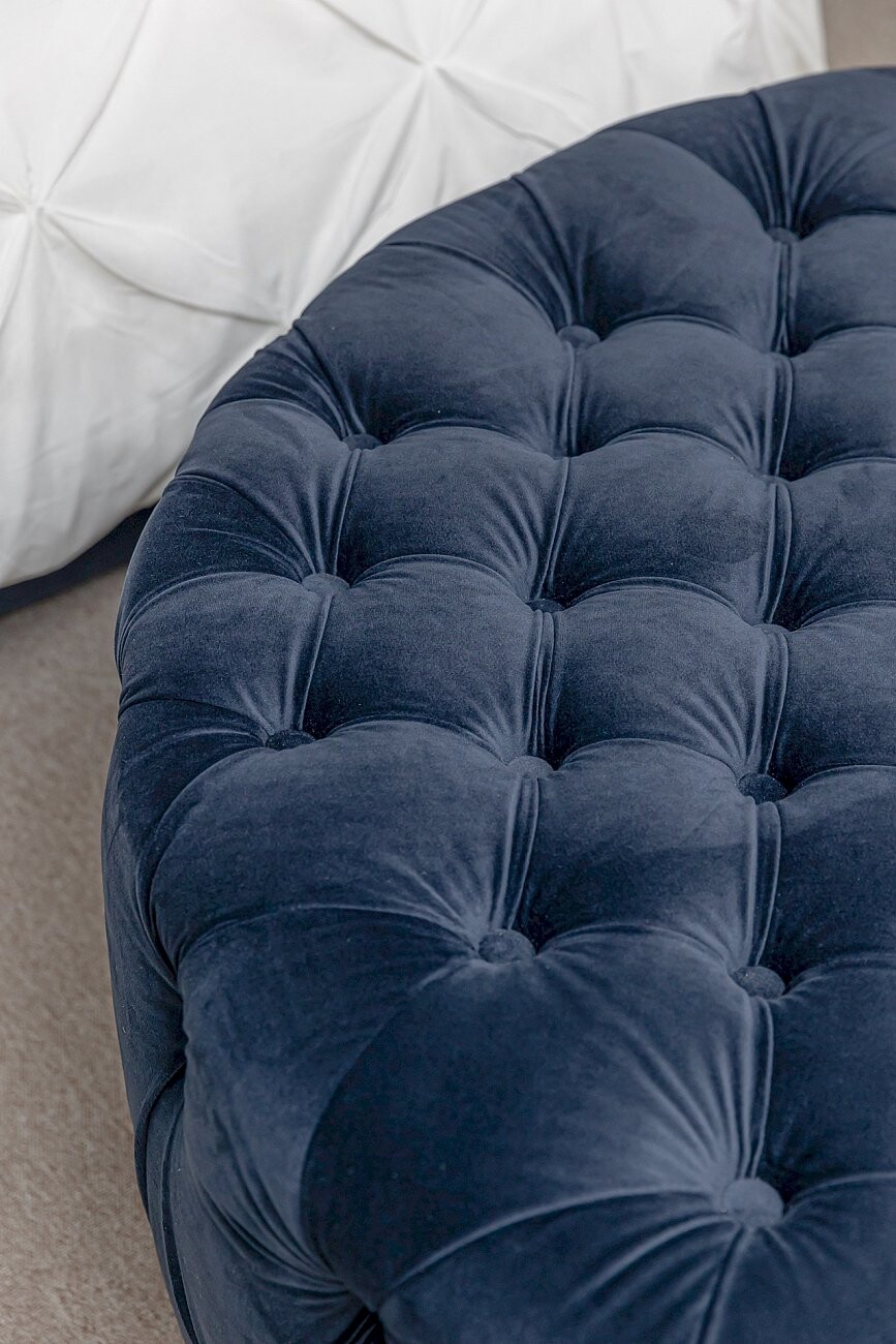 Пуф Mich темно-синий велюр - изображение 2