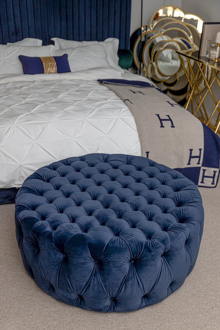 Пуф Mich темно-синий велюр - изображение 4