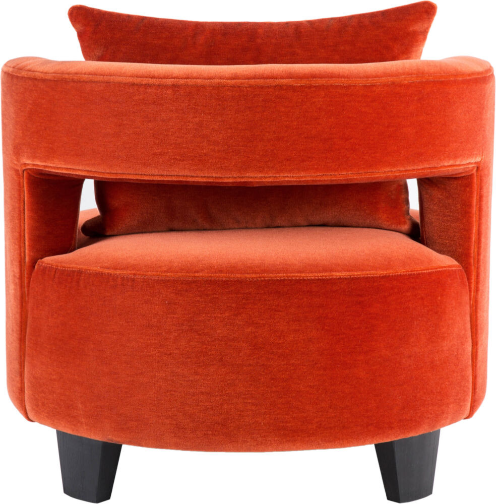 Кресло мягкое с деревянными ножками красное Korin