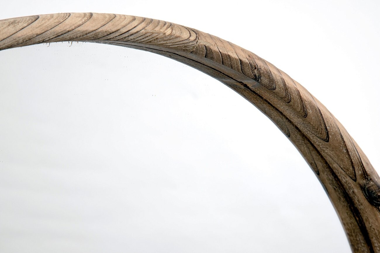 Зеркало настенное круглое в деревянной раме "Аделайн " 70 см - изображение 3