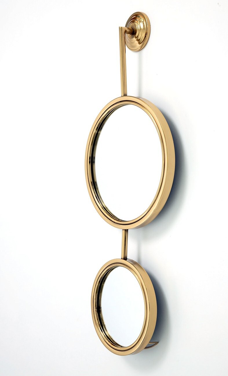 Зеркало настенное круглое двойнное с подвесом "Джиннайн" - изображение 2
