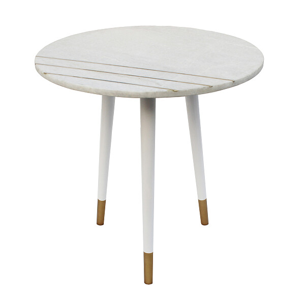 Чайный столик круглый из мрамора "Готье" 59 см - изображение 1