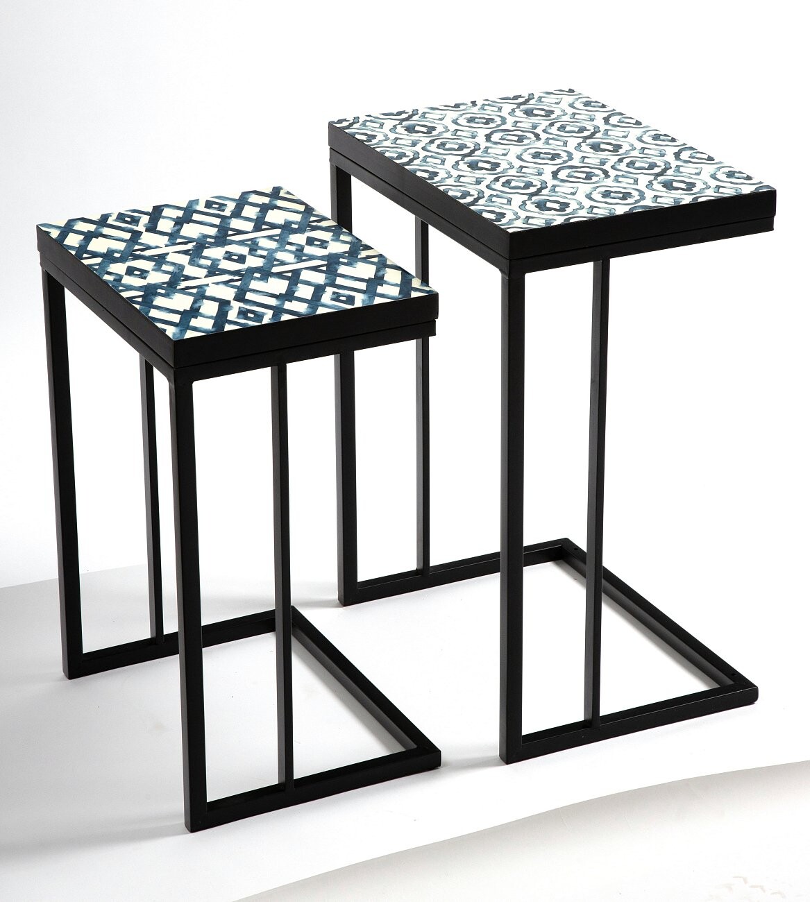 Приставной столик прямоугольный металлический "Жозеф", 2 штуки - изображение 2