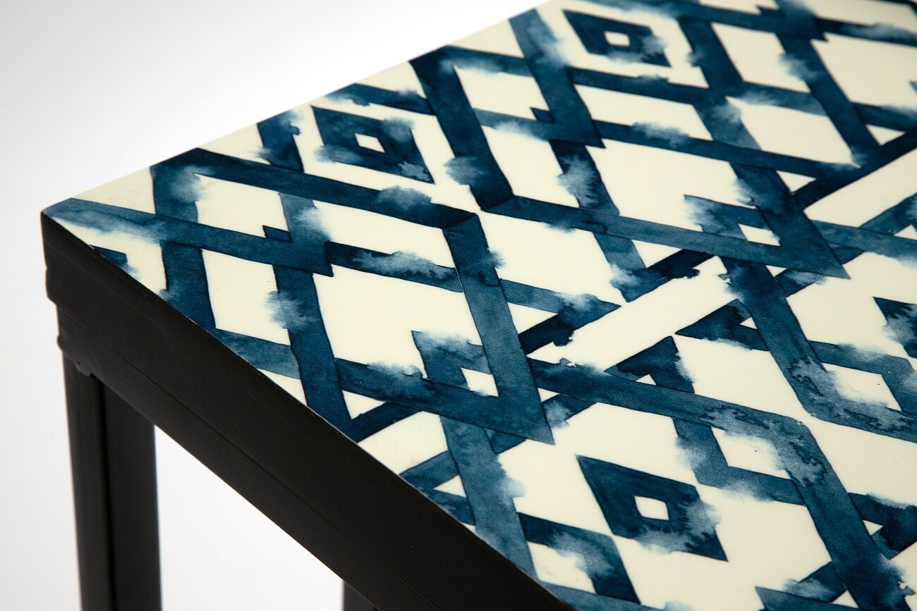 Приставной столик прямоугольный металлический "Жозеф", 2 штуки - изображение 4