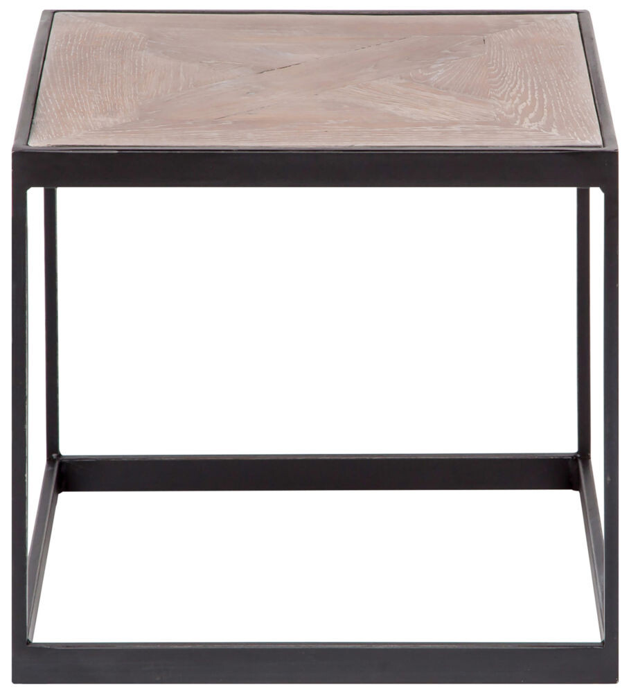 Приставной столик деревянный с металлическими ножками Parquette