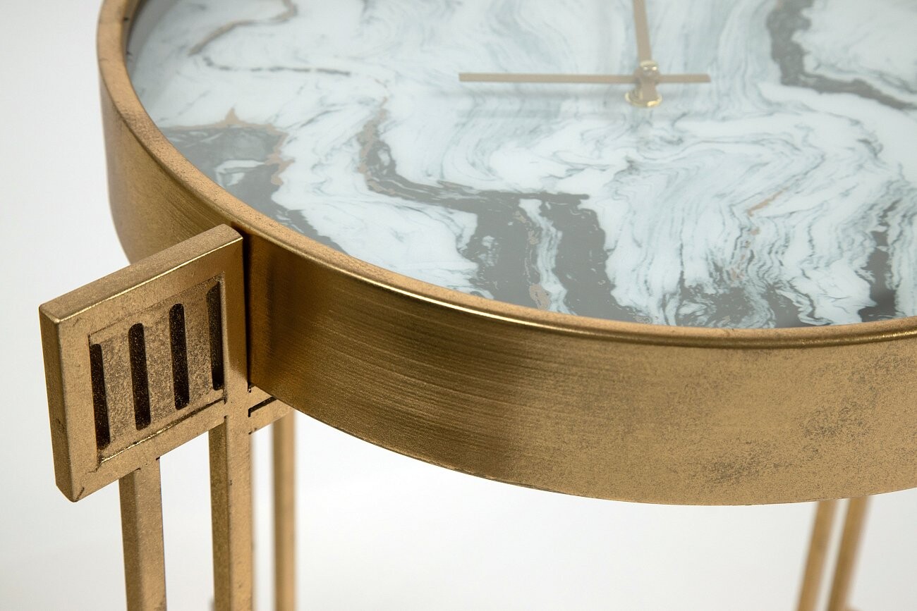 Чайный столик круглый с часами "Себастьян" 54 см - изображение 4