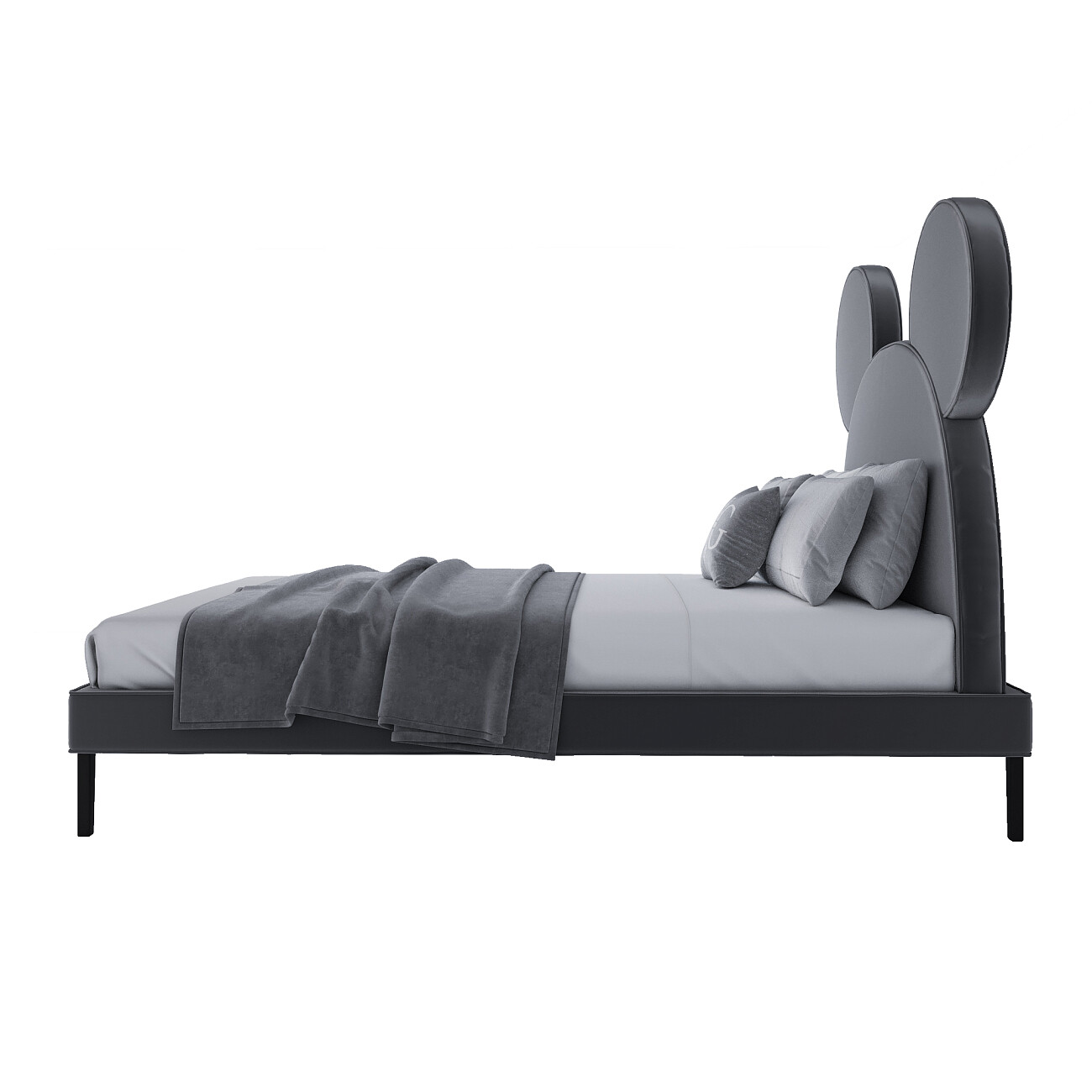 Кровать двуспальная 160х200 черная Mickey Mouse - изображение 3