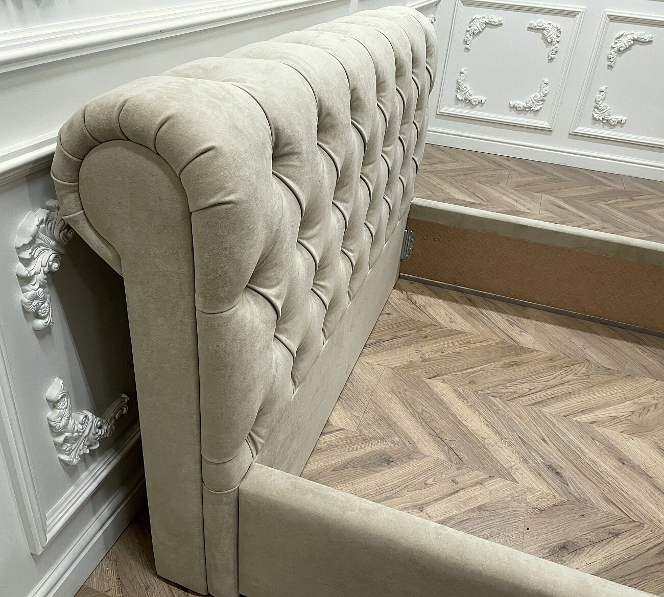 Кровать подростковая с мягкой спинкой 140х200 бежевая Sweet Dreams ...