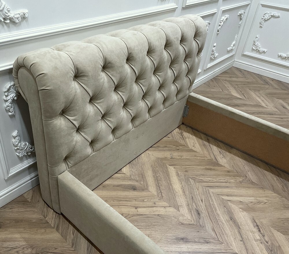 Кровать подростковая с мягкой спинкой 140х200 бежевая Sweet Dreams ...