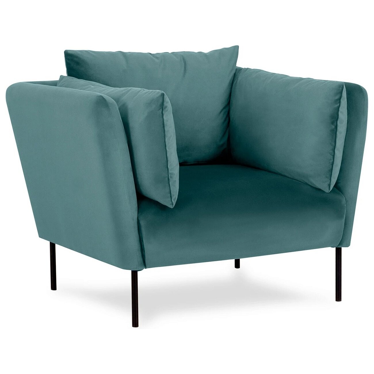 Кресло с мягкими подлокотниками бирюзовое Copenhagen - изображение 2