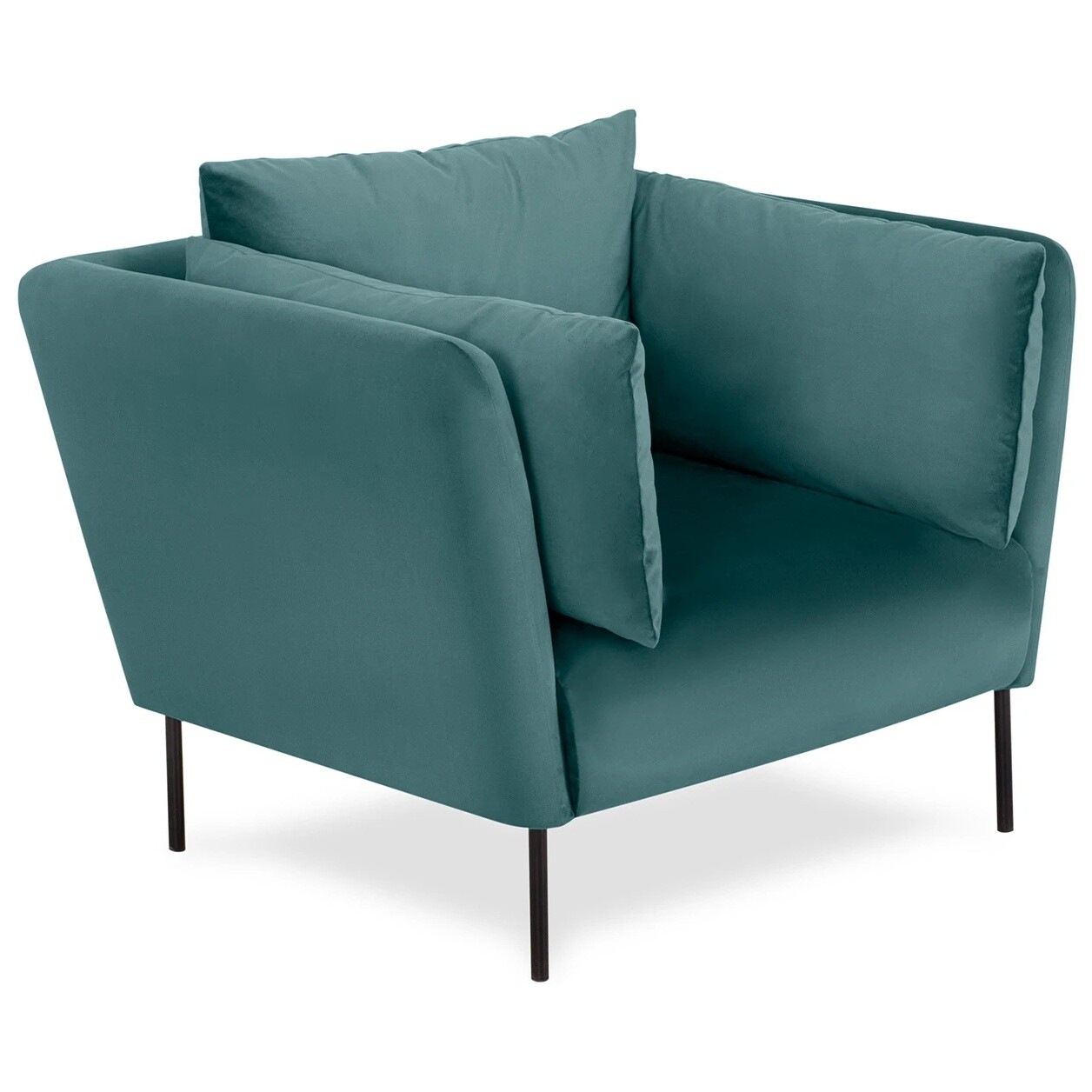 Кресло с мягкими подлокотниками бирюзовое Copenhagen - изображение 5