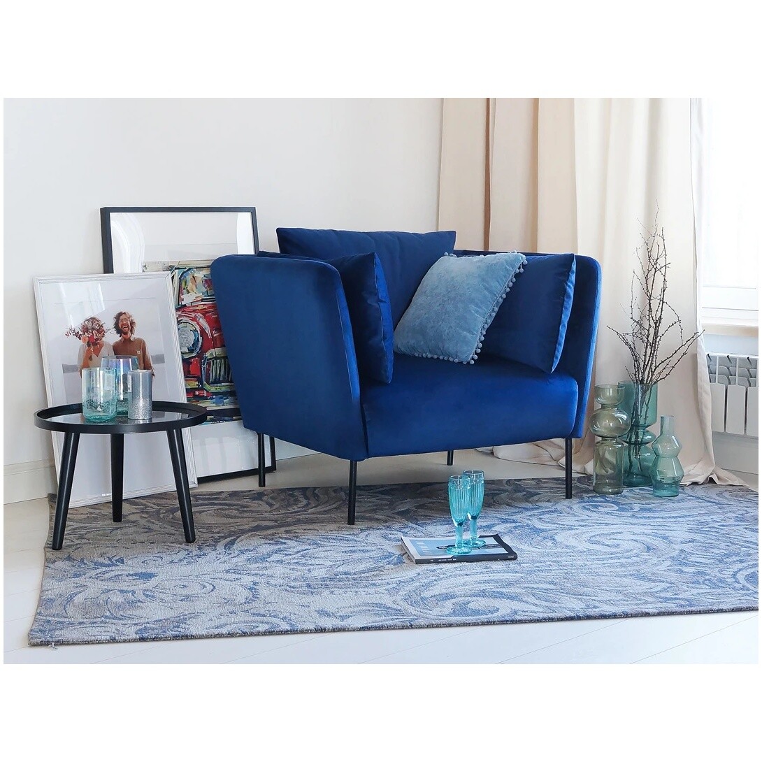 Кресло с мягкими подлокотниками бирюзовое Copenhagen - изображение 9