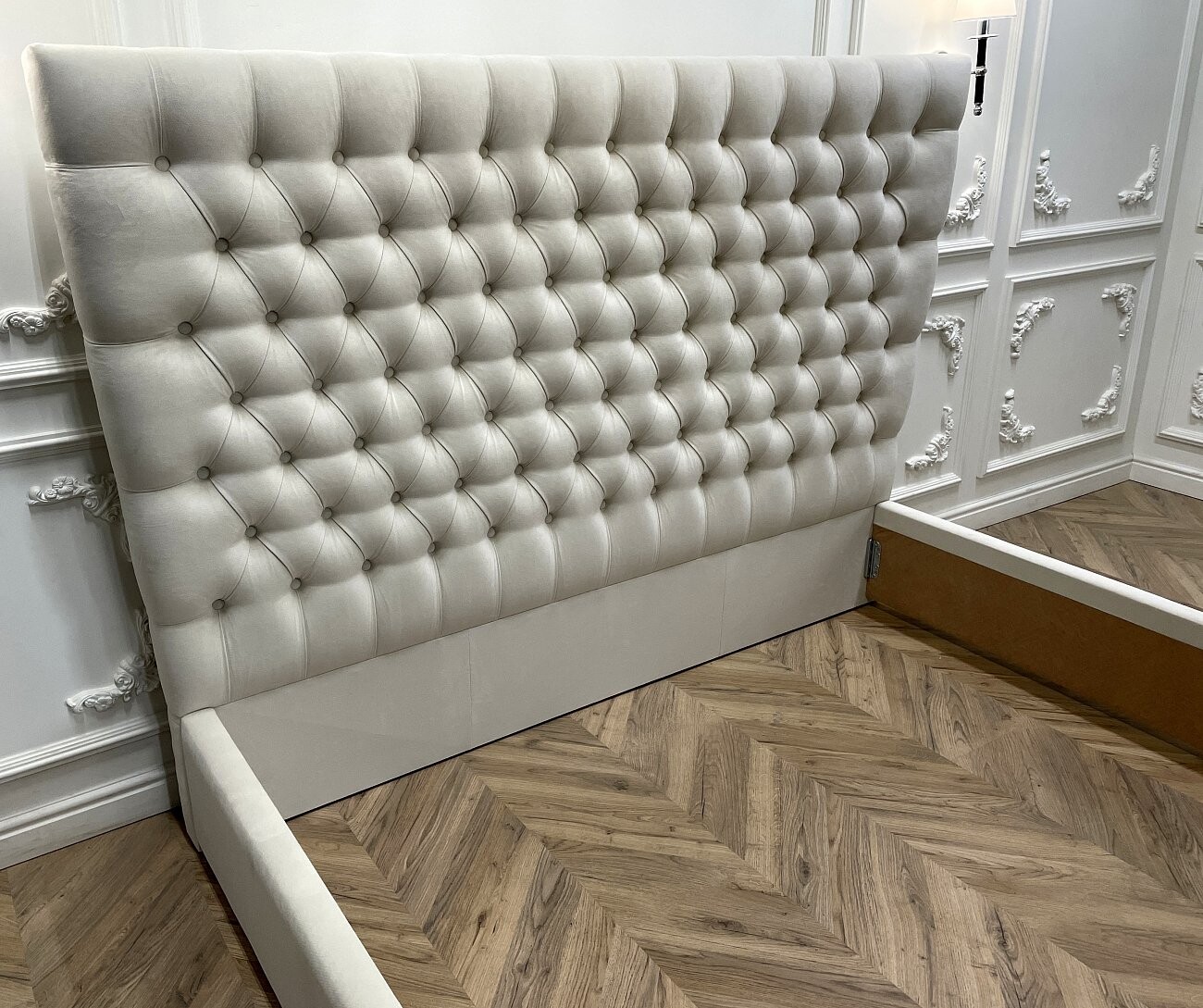 Кровать евро с мягким изголовьем 200х200 белая  QuickSand - изображение 5