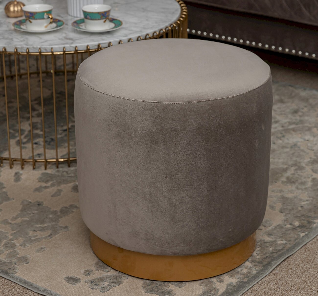 Пуф Osman бежевый с золотом - изображение 2