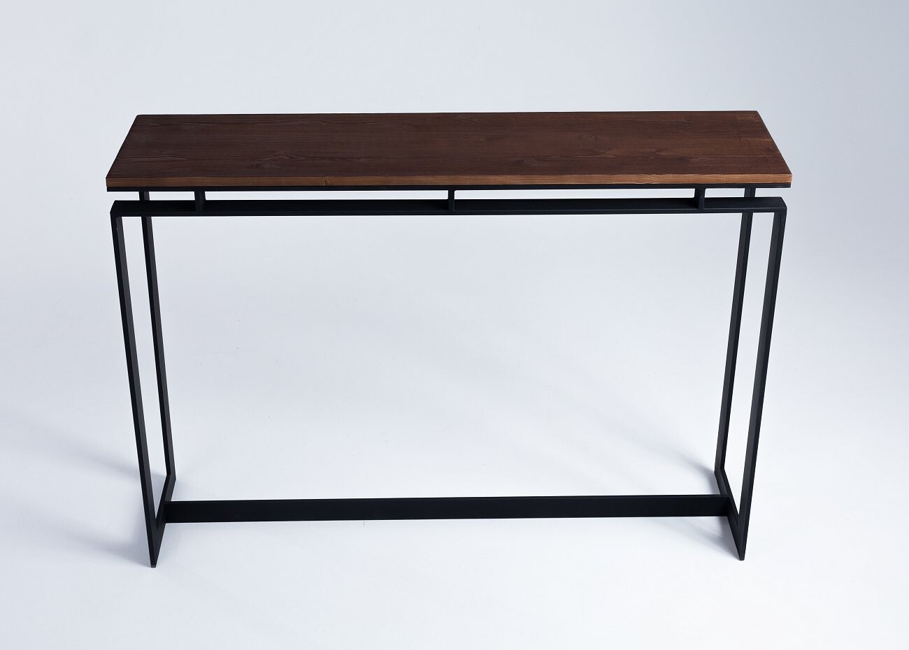 Консоль черная с деревянной столешницей "Этник черный" - изображение 2