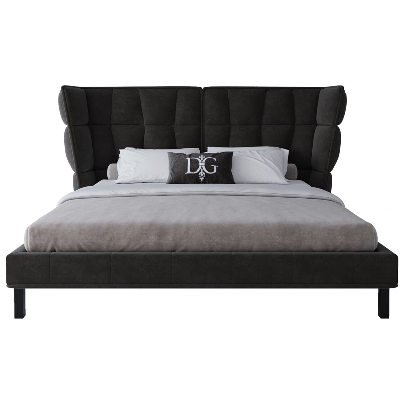 Кровать Husk2 двуспальная 180х200 черная - изображение 5